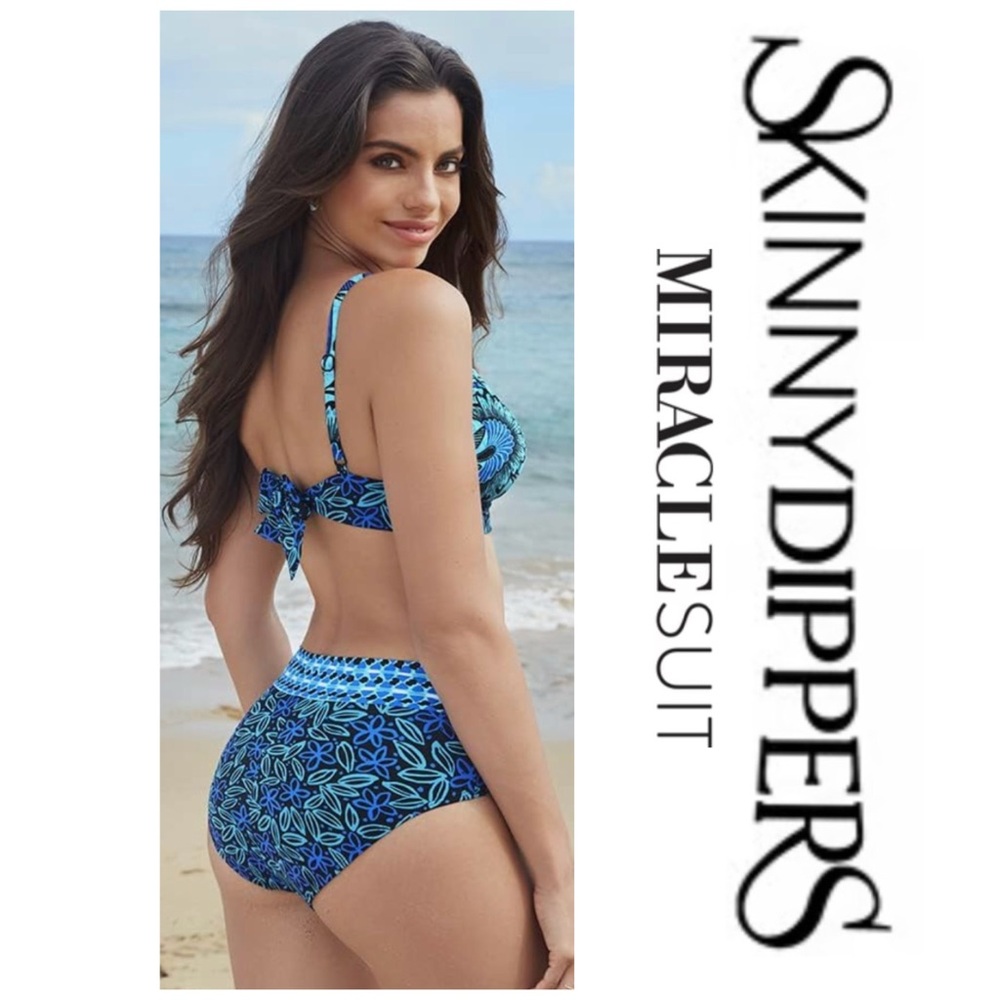 Skinny Dippers Sophie Kontiki High Waist Bikini Tummy Control Bottom Size M NWT